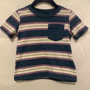 Carters Striped Pocket Tee 12 M